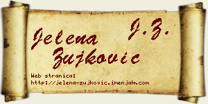 Jelena Žujković vizit kartica